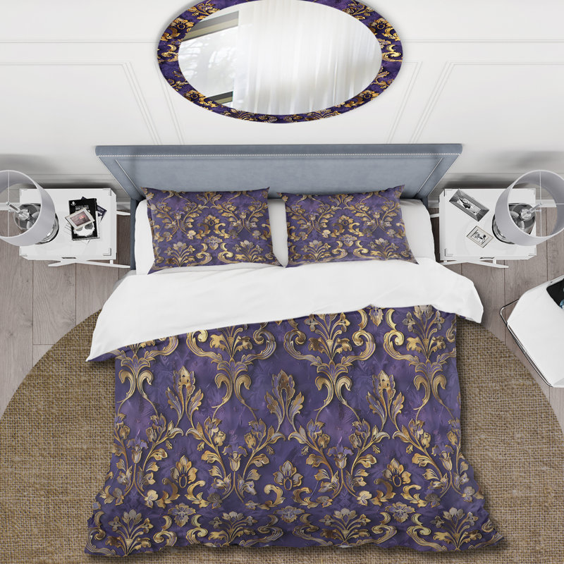 Ensemble de housse de couette Traditional, Housse de couette pour grand lit et 2 taies décor