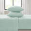 Drap simple TG 3 pièces - 100% molleton, paroisse ultra douce et confortable, boulochage, lavable à la machine, drap plat, secteur de taie d'oreiller ajustée, avec draps plats