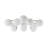 Honniball Frosted Glass Globe Sputnik Semi-flush Mount-1230818863-1232926380