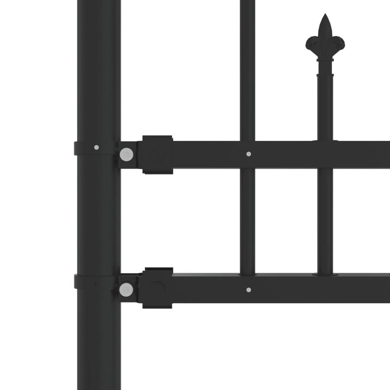 Ciclali Black Metal Fence Panels, 222cm H x 240cm W x 0.5cm D