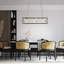 Sinclair 42.25" LED 3 Light Linear Pendant 3000K in Black/Gold Leaf