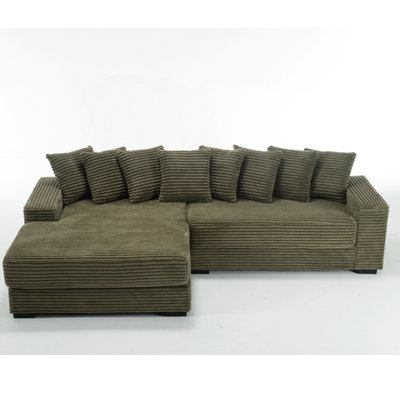Oversized Two-Piece Couches, L Shaped Sofa, Right Chaise Daybed With Armrests, Living Room Couch