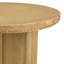 Round Side End Table, X Shaped Panelled Legs, 24 Inch Brown Wood