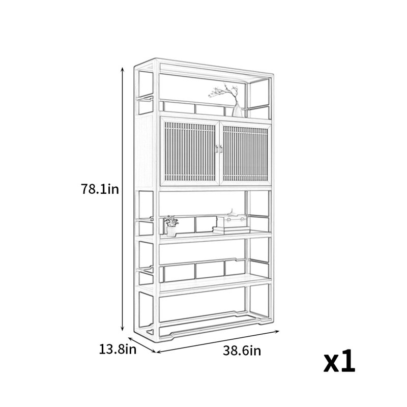New Chinese Style Simple Practical Bookcase