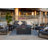 Rocky 43" Outdoor Concrete Fire Table with Built-In Propane Tank Storage 45,000 BTU - Includes Lava Rocks & PVC Cover-110887143