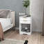 Table de chevet avec 2 tiroirs, table de bout, table de chevet avec espace ouvert, poignée dorée, design Morden, pour salon, chambre à coucher, assemblage facile