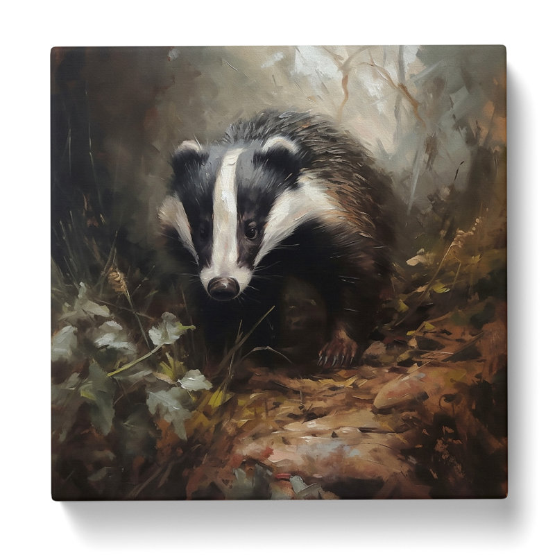 Badger Oil - No Frame Print, 35cm H x 35cm W x 3cm D