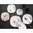 Square 30 Piece Porcelain China Dinnerware Set - Service for 6
