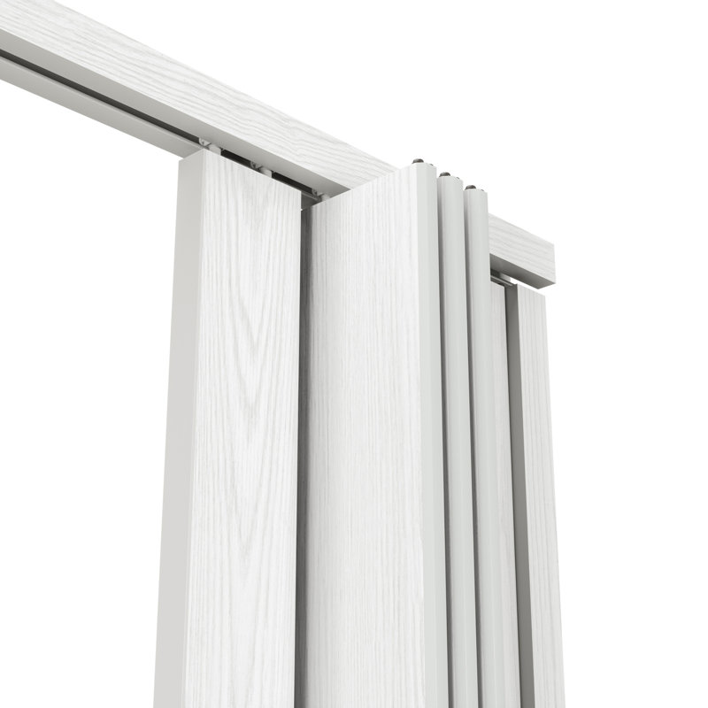 Portes accordéon robustes à double paroi pliables, Chêne blanc, H 80 po x l 48 po x P 1,2 po