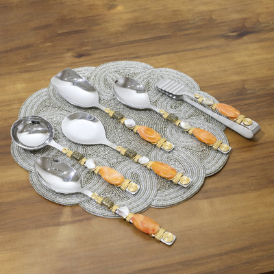 Devin-Jak 6 Piece Stainless Steel Hostess Set