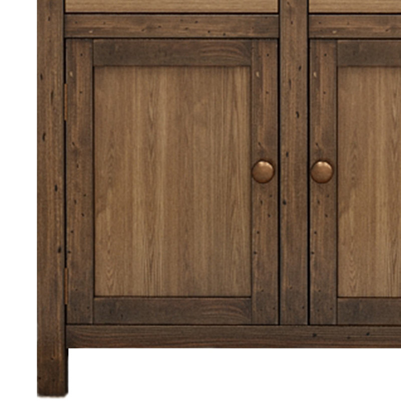 Buffet en bois massif (long), Chêne vieilli