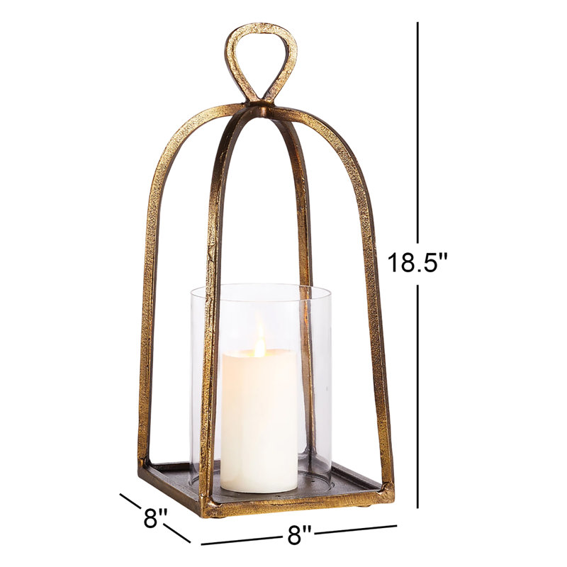 Saga Hurricane Candle Holder, 18.5" H x 8" W x 8" D