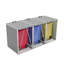 La remise à poubelle permet de ranger 3 poubelles avec une tige de support pneumatique, des portes verrouillables et une chaîne de couvercle imperméable, pour le patio, le jardin, la cour arrière