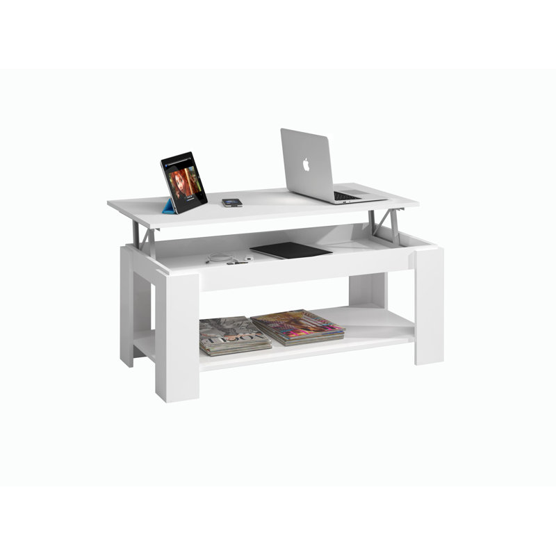 Tillary Lift Top Four Leg Coffee Table with Storage