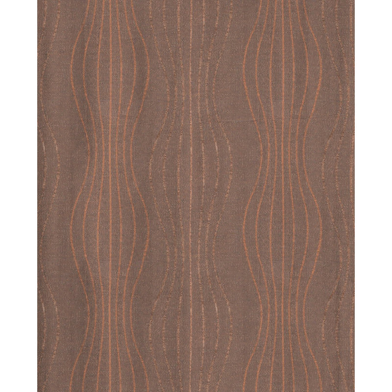 Brinnly Striped Rectangular Throw Pillow Cover, Brown/Copper
