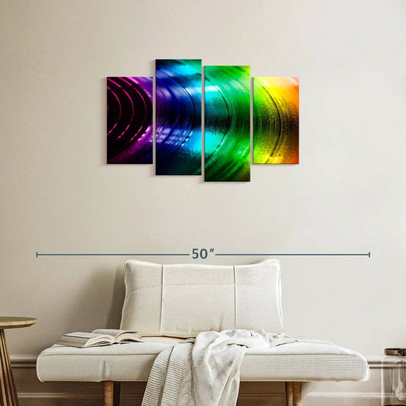Abarca disque vinyle arc-en-ciel