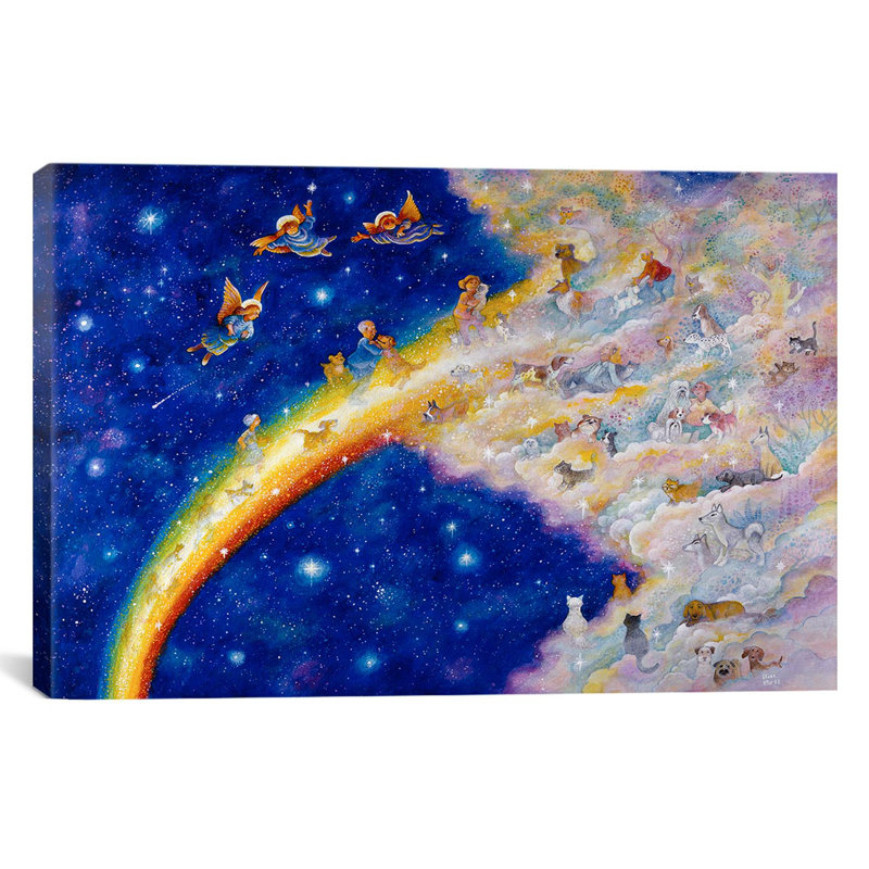 « arc-en-ciel », impression sur toile, H 12 po x l 18 po x P 1,5 po, Pas de tapis, Toile tendue