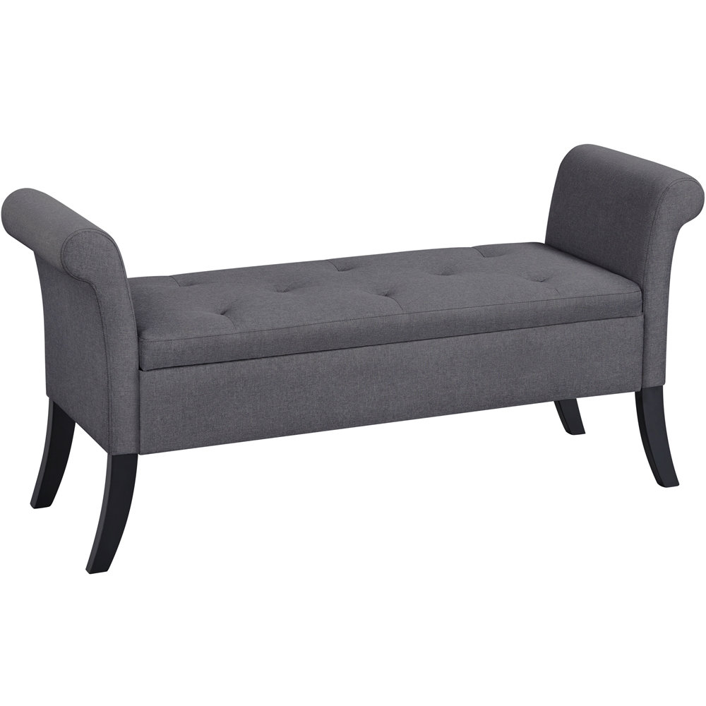 Sholom 52" W Upholstered Flip top Storage Bench Red Barrel Studio® 