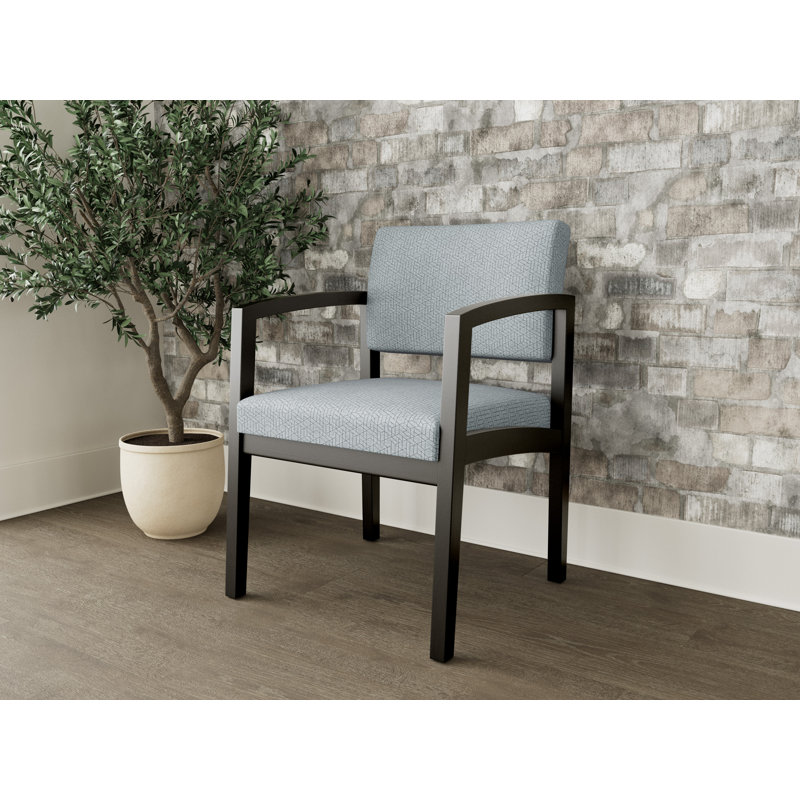 Chaise d'invité en bois Lenox, Noir, Blueprint Fog