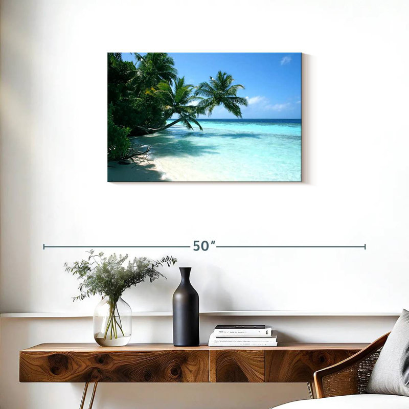 Gillard, plage tropicale des Caraïbes, H 20 po x l 30 po