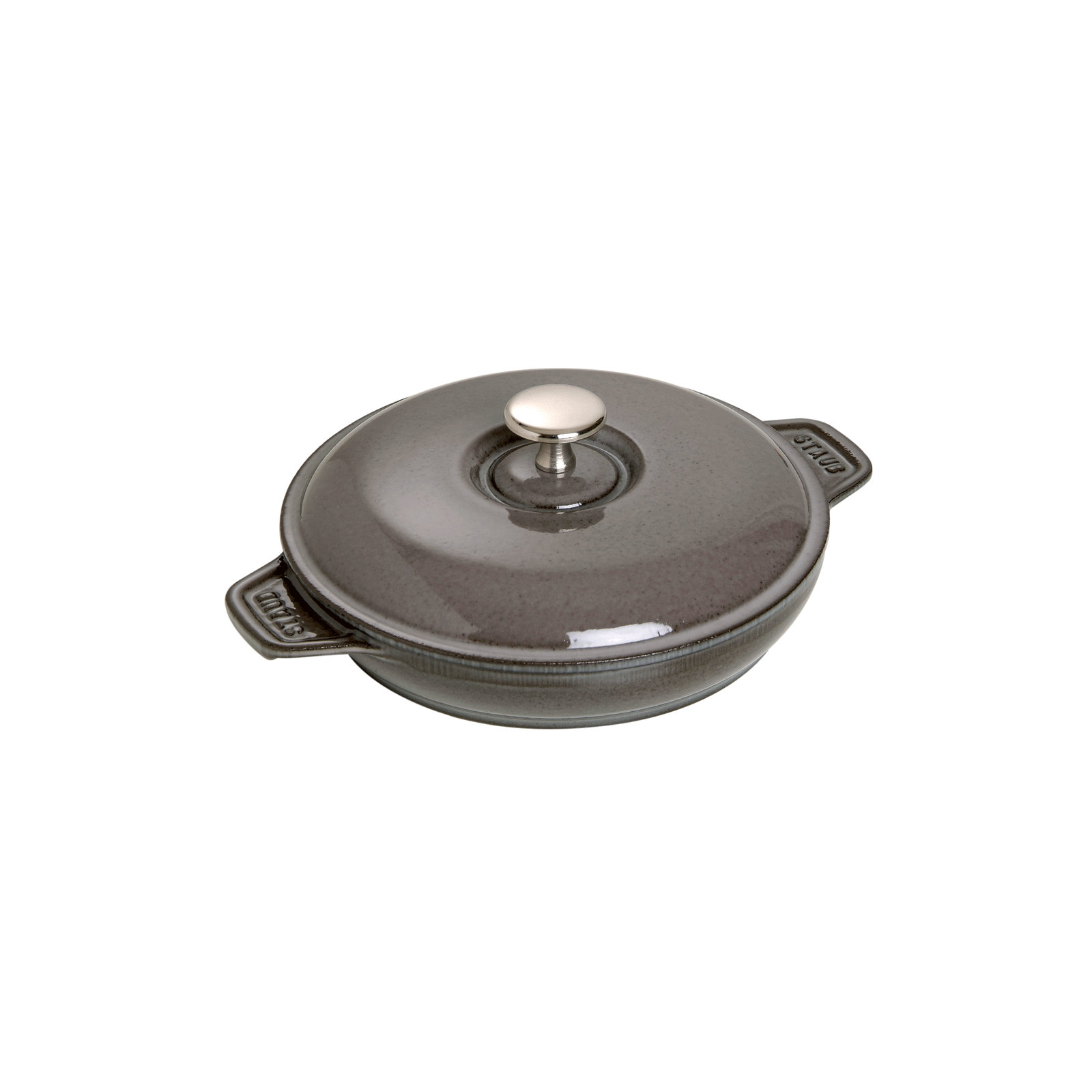 Staub Ceramics 7.9-inch Round Covered Baking Dish, Graphite Gray