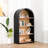 Black Arched 4 Shelf, 43" Height, Storage Space, Stylish Design, Robust Construction, -First Tall Bookcase, Shelves, Classic Vintage Appeal, , Tipping, Use