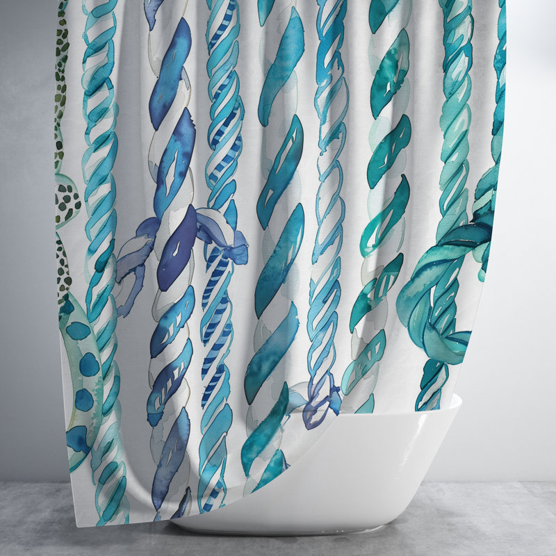 Dilan Abstract Shower Curtain, 84" H x 71" W