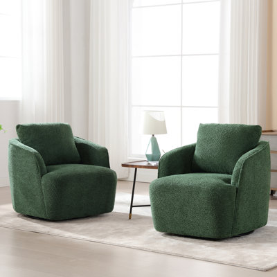 Upholstered Swivel Barrel Chair