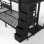 Lit superposé en métal avec tiroirs de rangement, cadre de lit simple avec garde-robe intégrée et tablettes ouvertes, tiroirs en tissu non tissé pour économiser de l'espace-2037344236