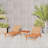 Marsily Outdoor Eucalyptus Wood Chaise Lounge Set with Table