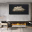 Nuage «Moody Black Modern Minimalist Neutral Artwork» - très grande impression sur toile encadrée-101069299-98126576