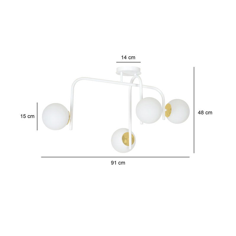 Gaiser 4 - Light Unique/Statement Pendant, White