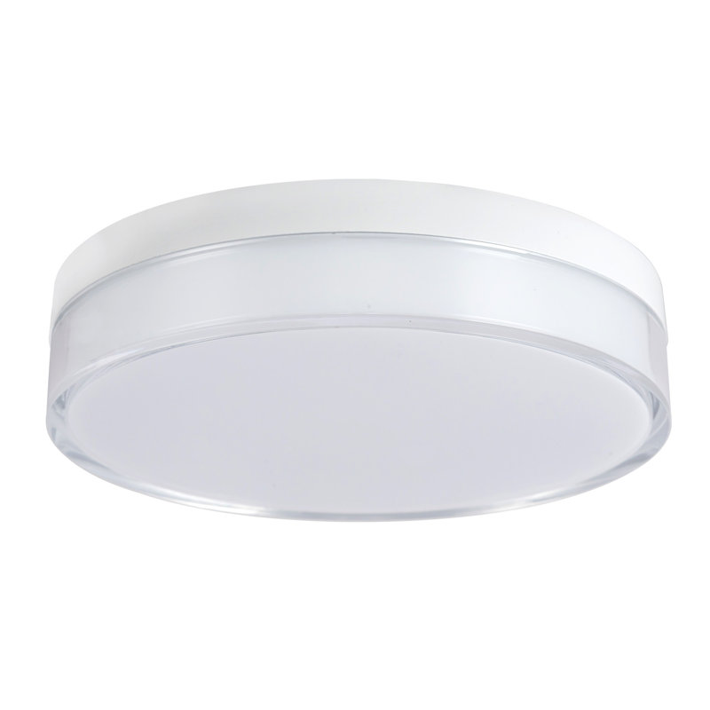 Quara 7-in Black dimmable LED Flush Mount, White