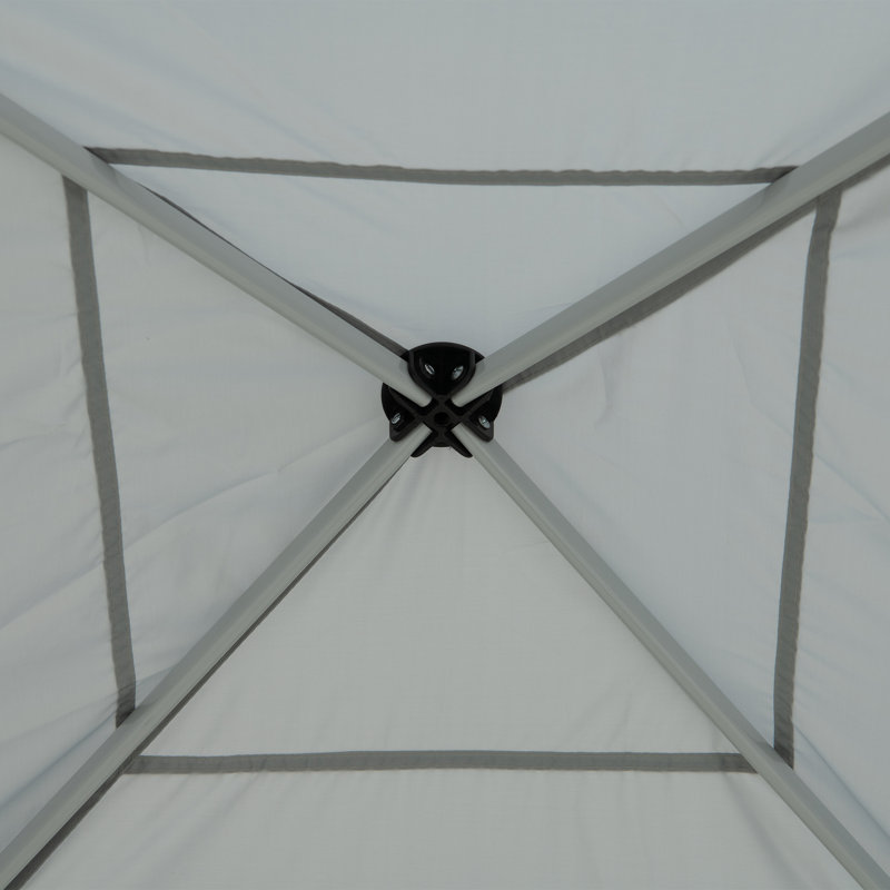 Sunjoy Floating Pool Canopy 3 x 3m Pop Up Gazebo,Blue Fabric Floating Tent with PVC Floats