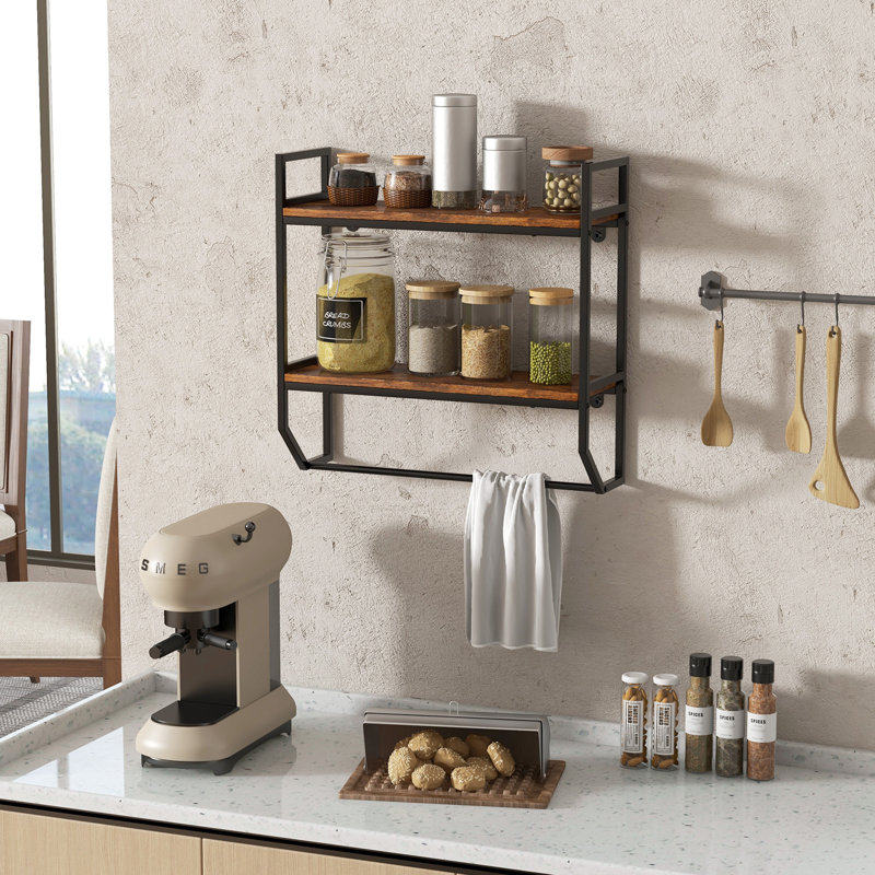 2 Piece Accent Shelf with Towel Bar