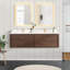 Meuble-lavabo double mural 72 po avec plateau en quartz Calacatta Cristo-1392759667