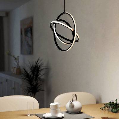 Maurin 1 - Light Satin Black LED Single Pendant