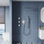 Système de douche à 3 fonctions avec pomme de douche ronde ultra-mince de 10 po, jets de corps et douche à main (valve incluse)-113407255