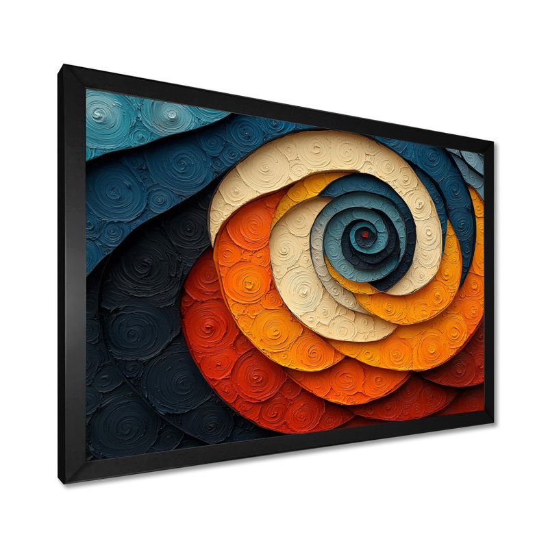 Omika - Abstract Large Wall Art, H 30 po x l 40 po, Cadre simple, Noir, noir, noir, noir