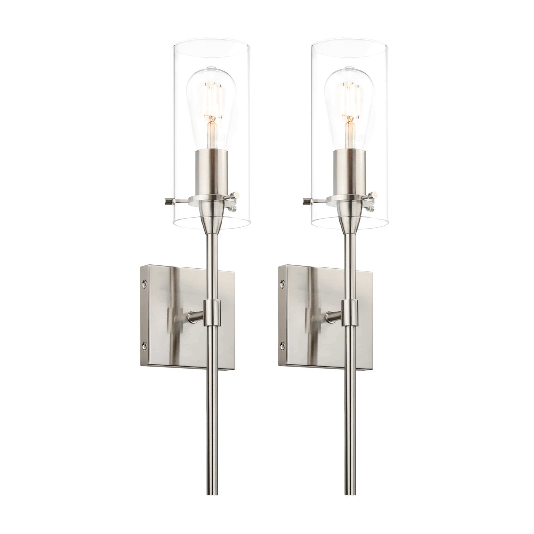 D'Amato Iron Armed Sconce (Set of 2) Ebern Designs 