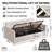 Modern Linen Daybed With Pneumatic Lift-Up Storage, No Box Spring Needed, Cream-1738757092