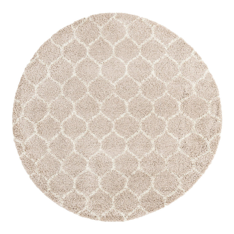 Geometric Indoor Rug, Round 7'10"