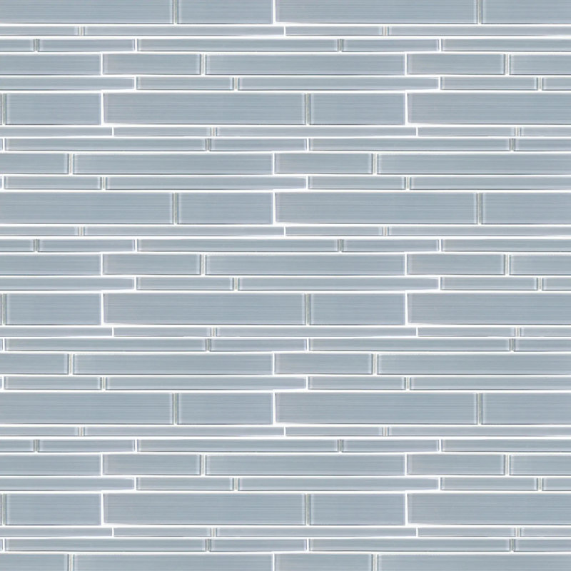 Carrelage mural mosaïque en verre 6 pi x 18 po (0,75 pi2), Gris