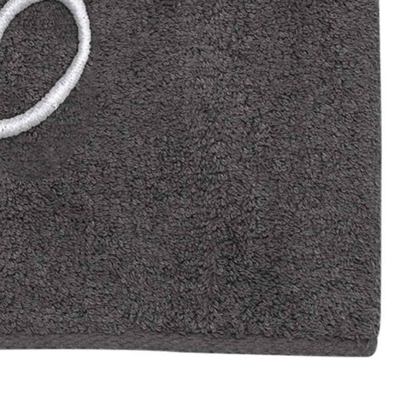 Winston Porter Granite/Silver Script Monogram Bath Towel Letter C