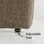 Chaise rembourrée en tissu d'une hauteur de 18,5 po-511604963