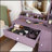 Vanity Desk Set with Padded Stool and Adjustable LED Lighted Mirror