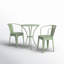 Ensemble bistro traditionnel pour 2 personnes avec table ronde, fauteuils en fer forgé, motif floral et design empilable Alan-23058017