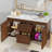 Wall-mount Walnut  Bathroom Vanity With Sink-116677104