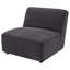 Fauteuil d'appoint rembourré en tissu anthracite foncé