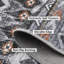 Tapis de couloir à motif géométrique vieilli 2 x 6-409082587